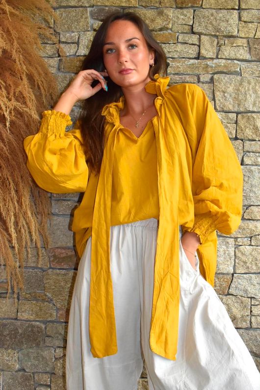 Larc Poet Blouse Mustard